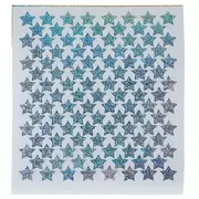 Silver Holographic Star Stickers