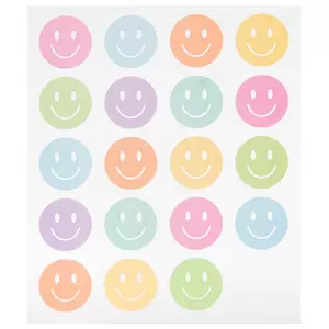 Smiley Faces, Kids' Sticker, 1 x 1