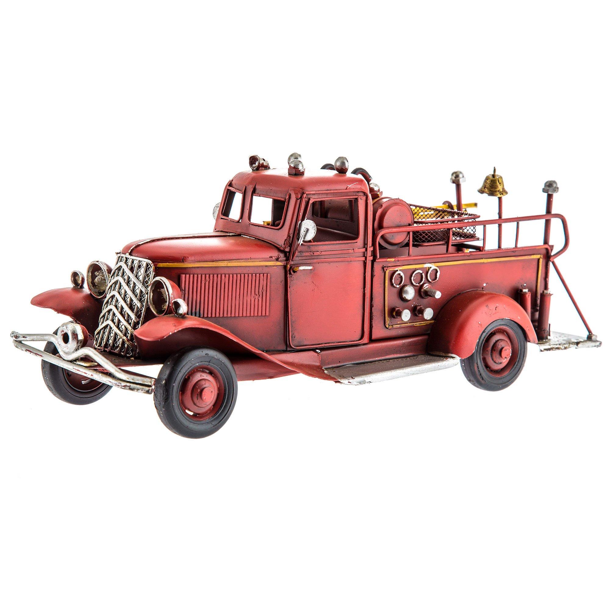 vintage metal fire truck