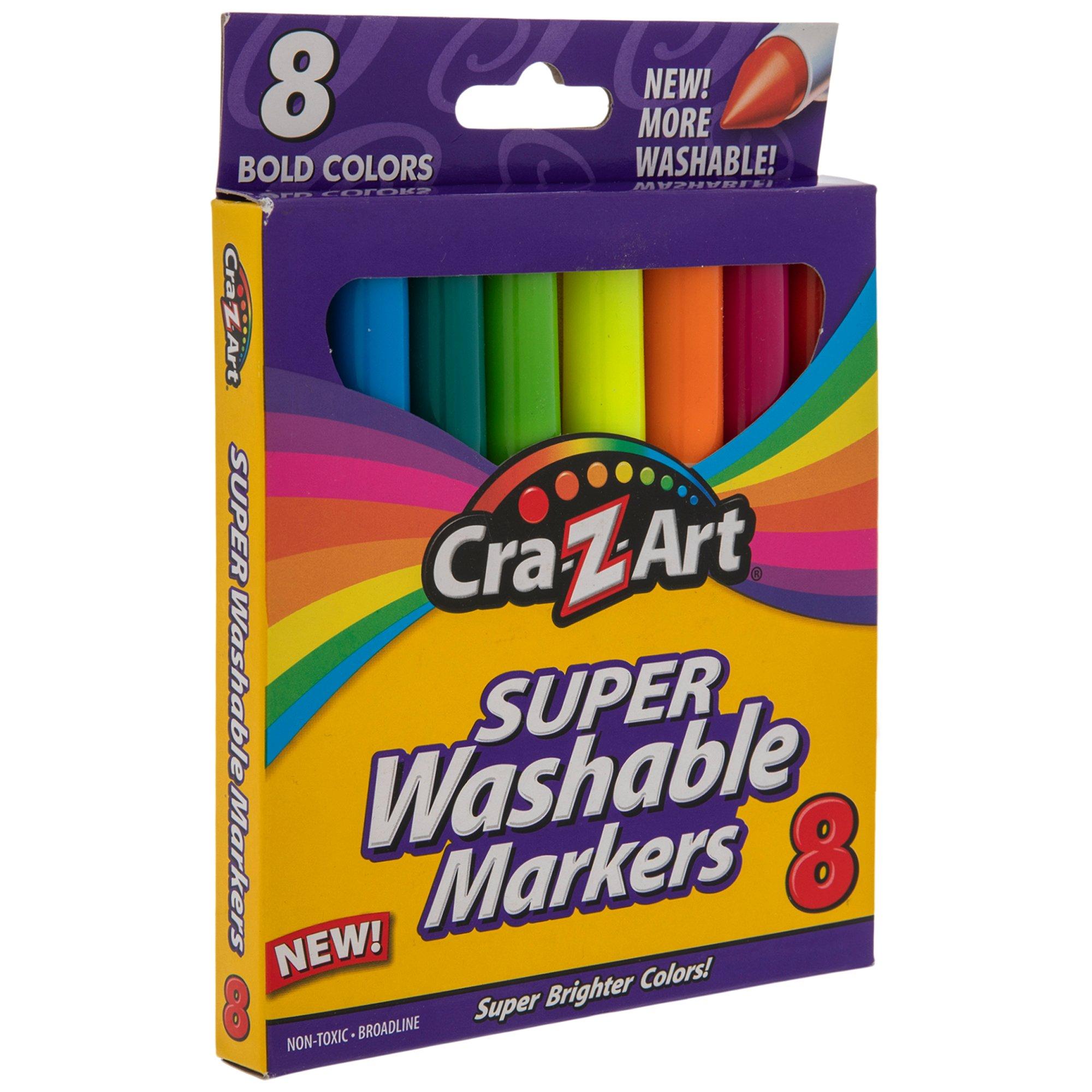 Cra-Z-Art Kids Washable Markers Non Toxic Broadline, 20 Count