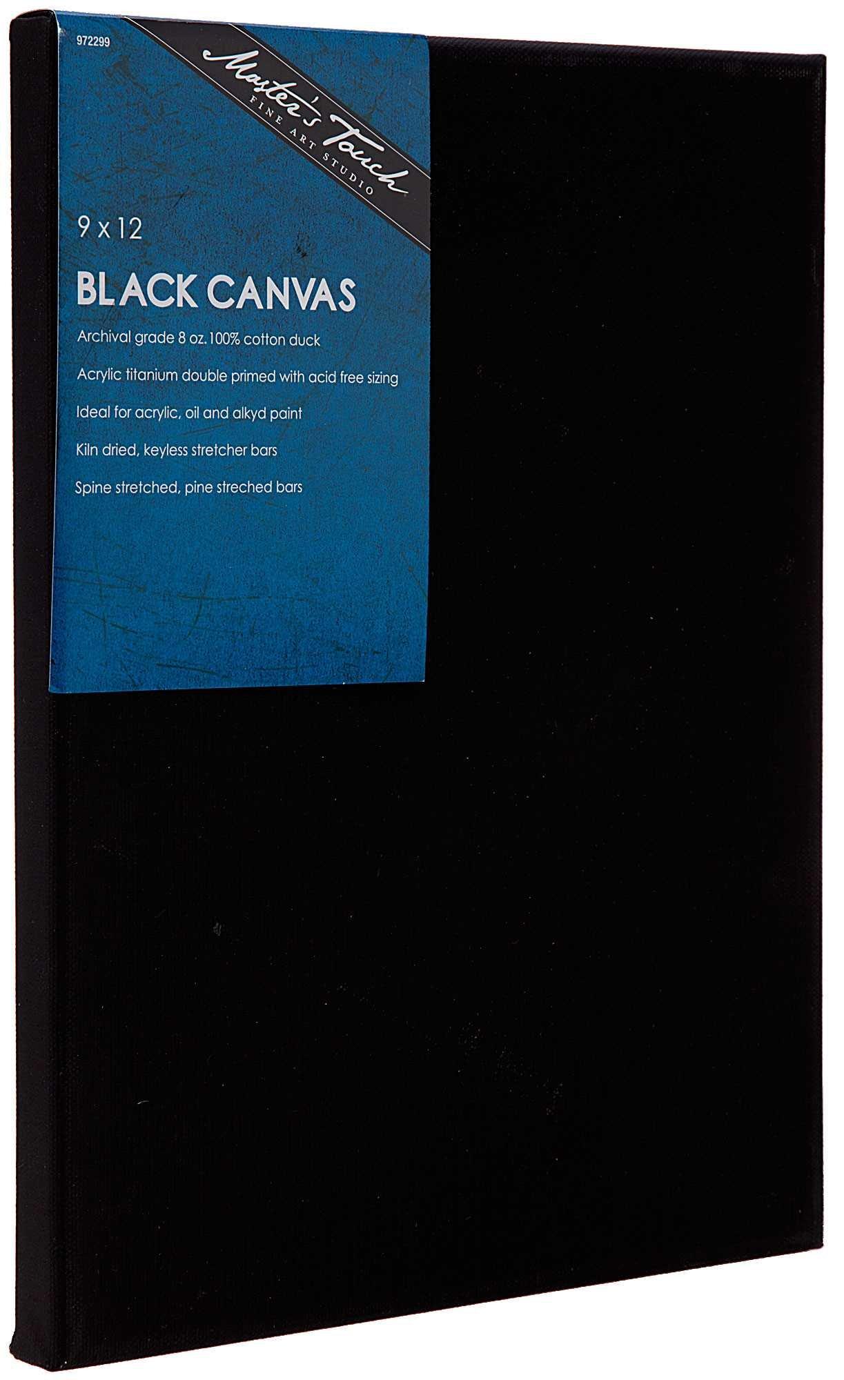 Black Primed Canvas - 8 oz - Triple Primed - Ready to Paint