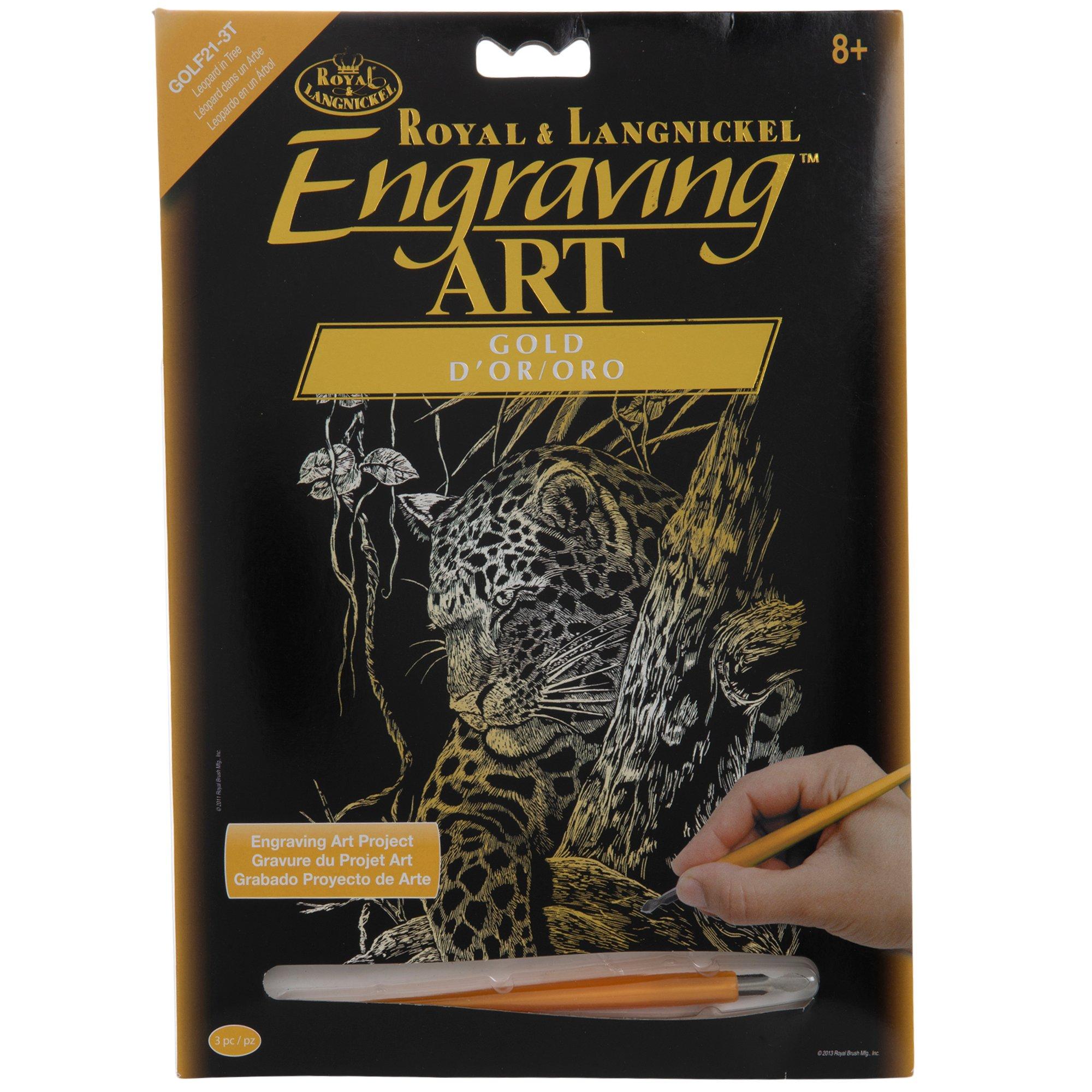 Leopard In Tree Gold Foil Engraving Art Kit Hobby Lobby 973669