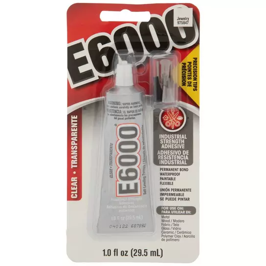 Letter Patch ADD ON ONLY E6000 Industrial Strength Craft Adhesive Mini Tube  .18 Fl Oz, Fabric, Jewelry Mosaic Glue, Extra Strength Glue 