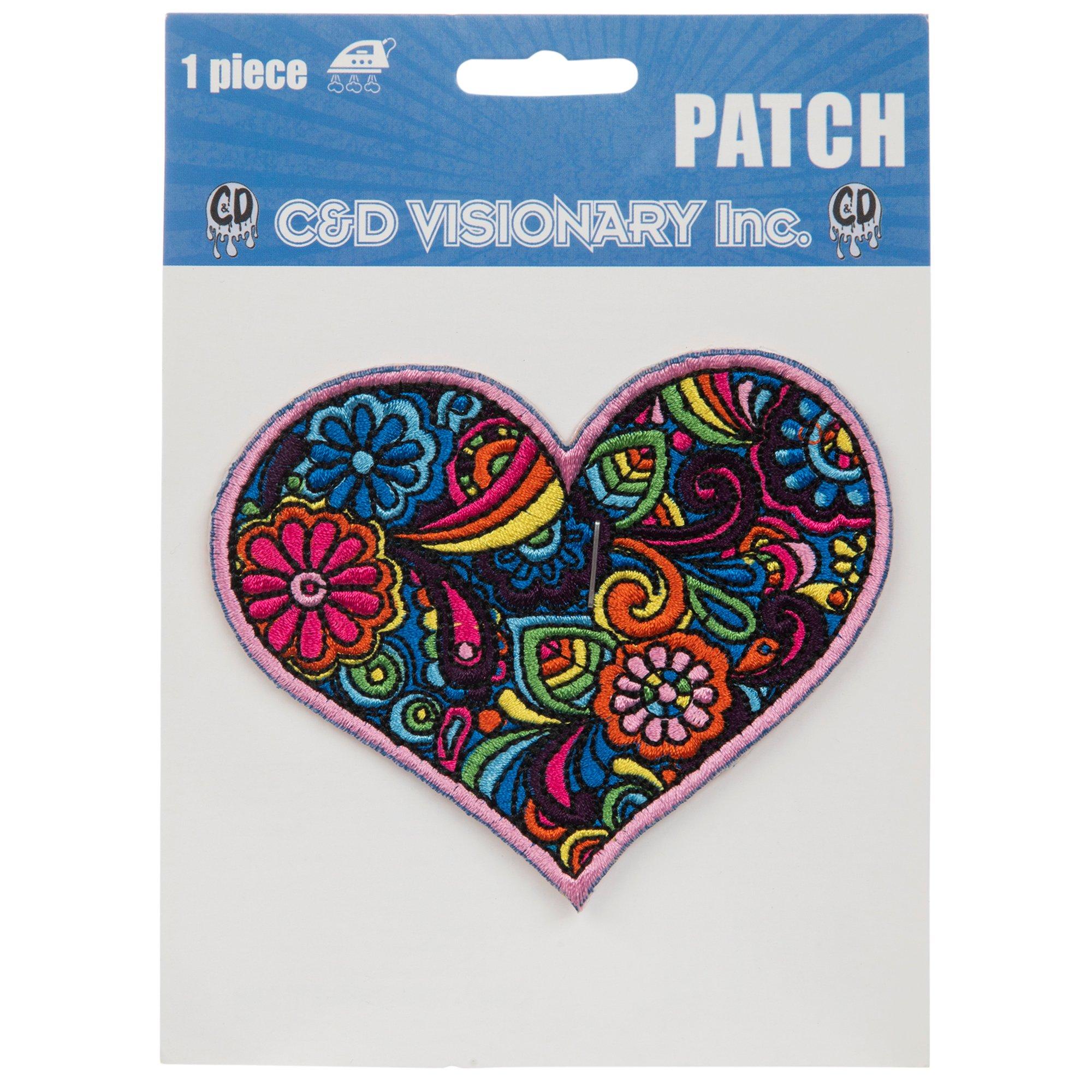 Paisley & Flower Heart Iron-On Patch, Hobby Lobby