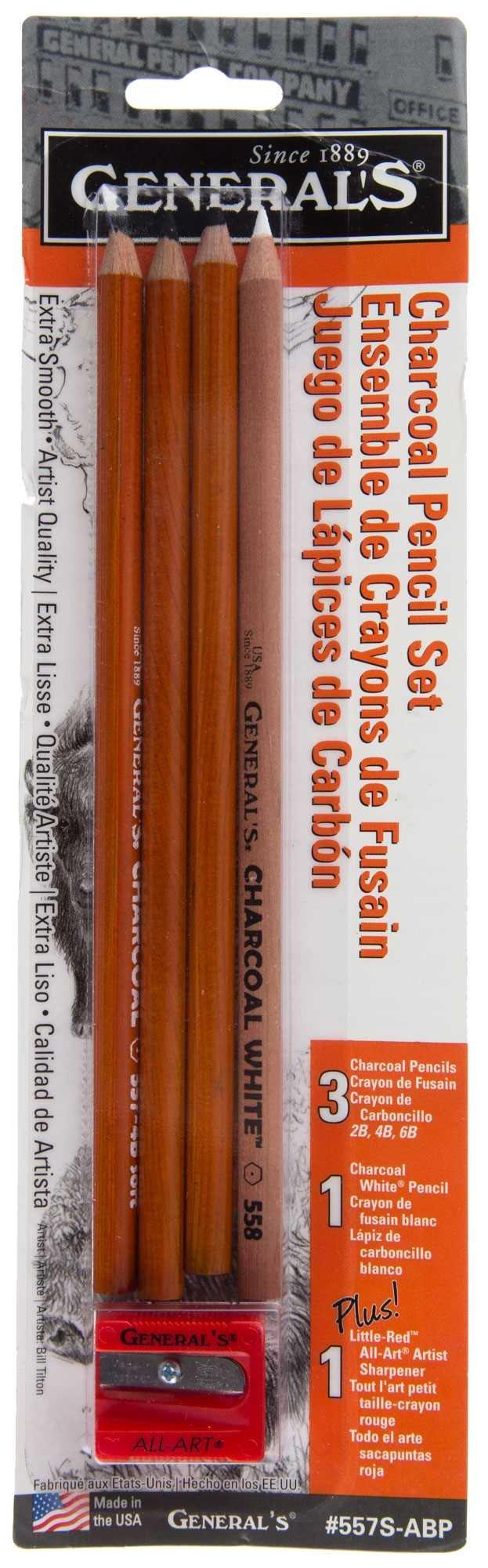 General's Charcoal Pencils 4 Piece Set Hobby Lobby 989293