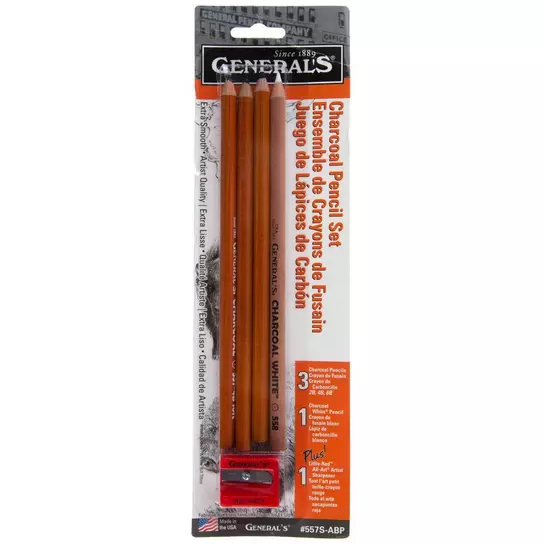 General Pencil Charcoal Pencil 2-Pack, 6B