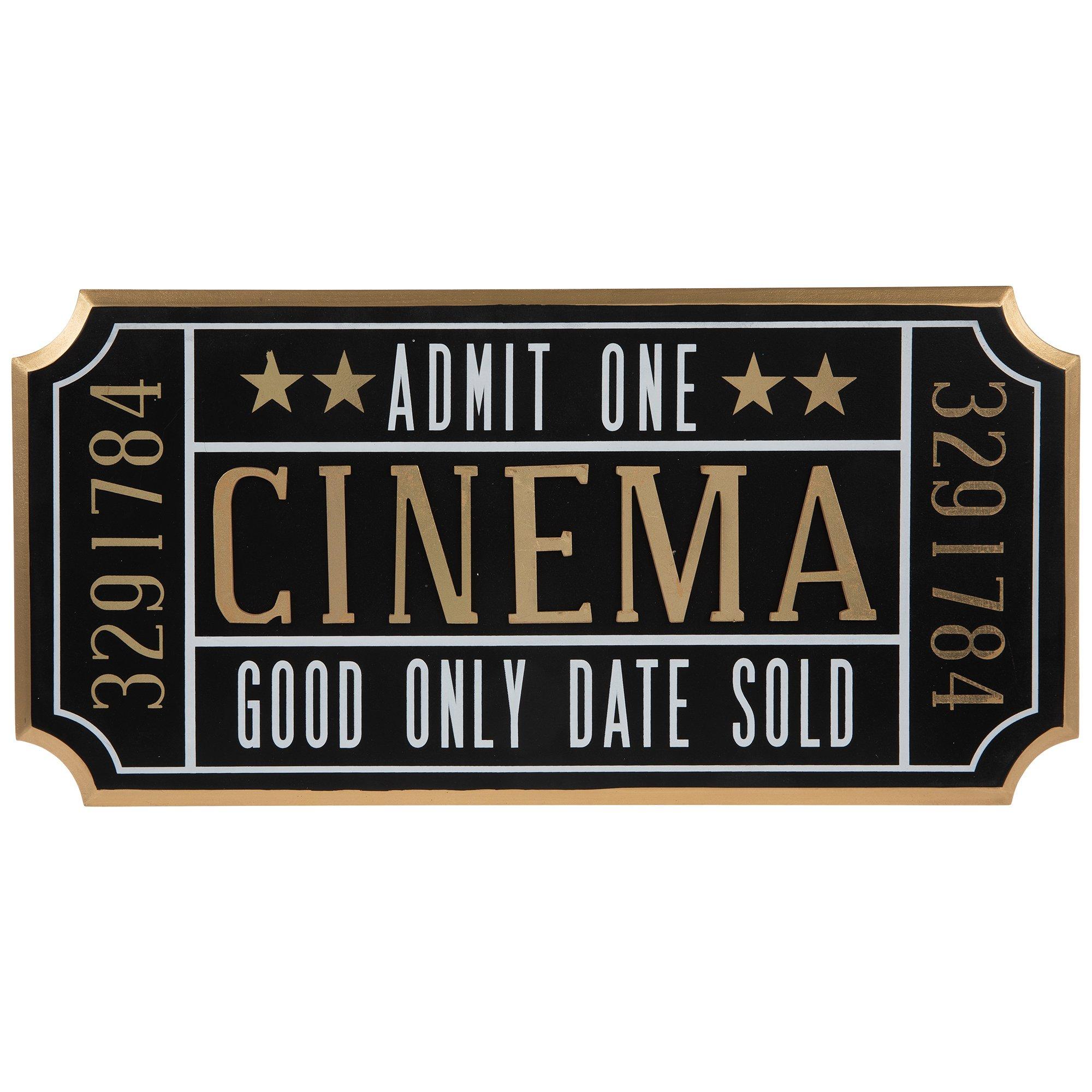 Cinema Ticket Wood Wall Decor