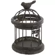 Metal Bird Cage With Bird On Top