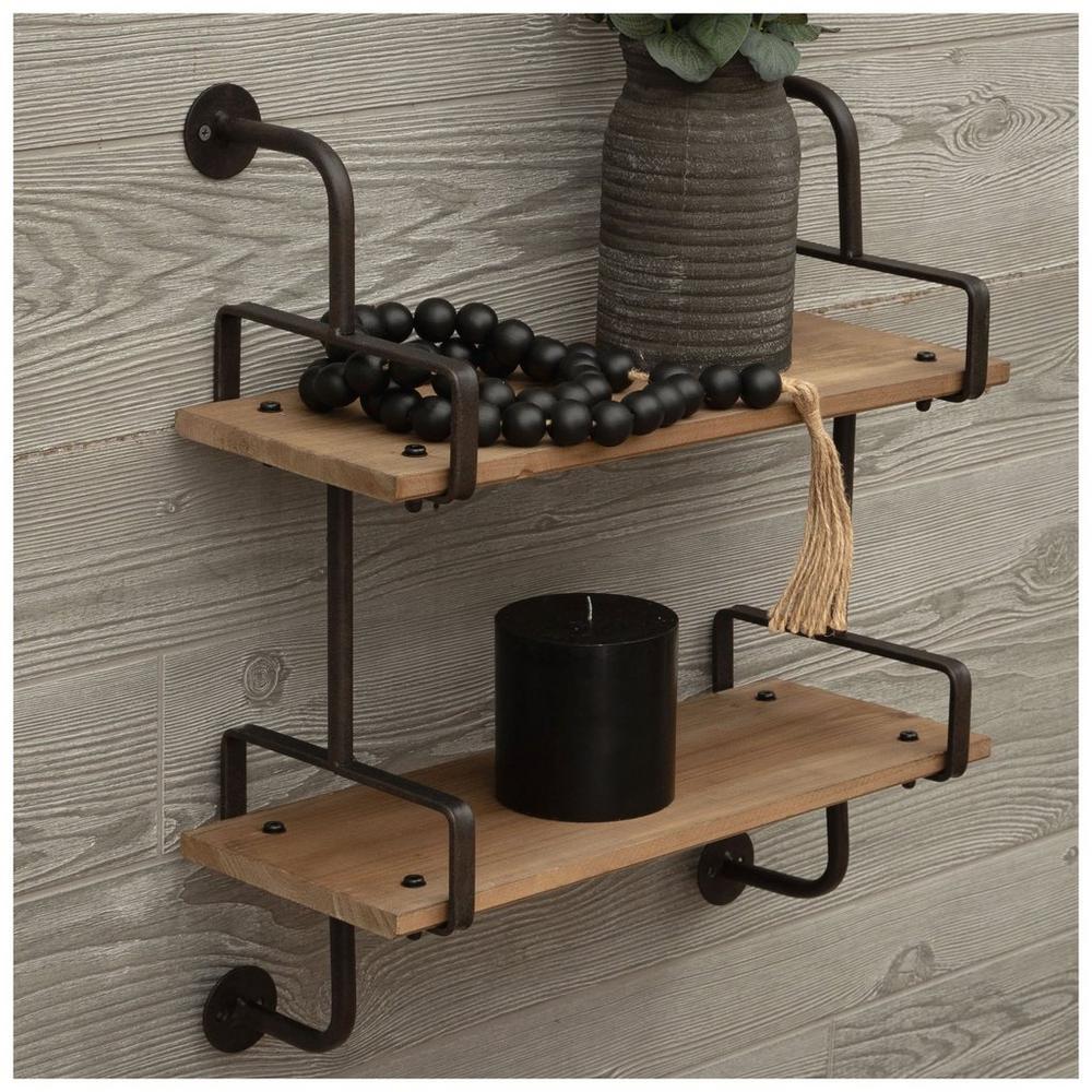 Tiered Industrial Wall Shelf