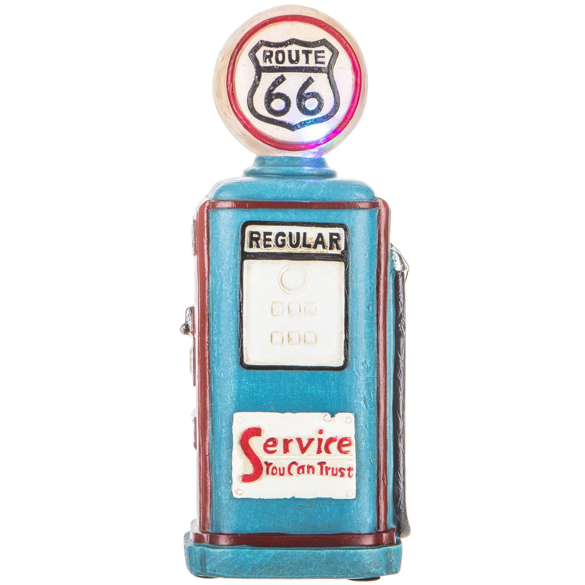 Route 66 Gas Pump Salt & Pepper Shakers Light Up (1996)