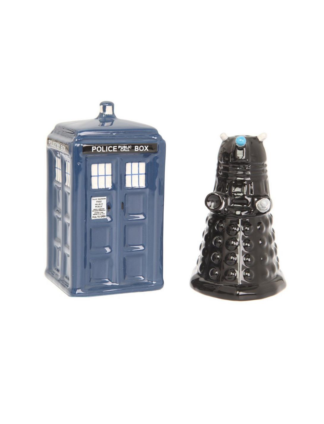 Doctor Who TARDIS Vs. Dalek Salt & Pepper Shaker Set, , hi-res