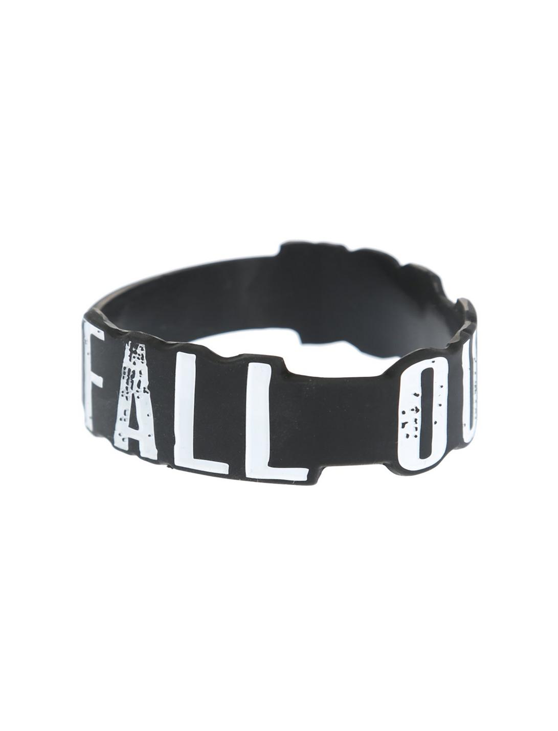 Fall Out Boy Logo Die-Cut Rubber Bracelet, , hi-res