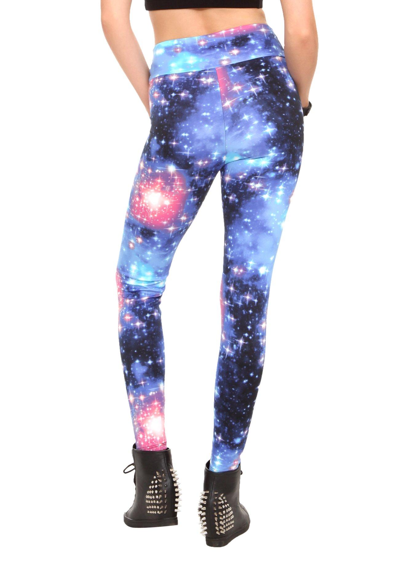 Bright Galaxy Leggings, BLACK, hi-res