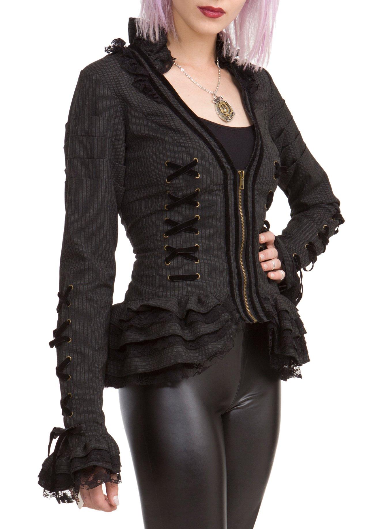 Spin Doctor Plus Size Gothic Black Steampunk Lorena Top [SD6393] - $48.99 :  Mystic Crypt, the most unique, hard to find items at ghoulishly great  prices!