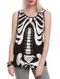 Teenage Runaway Glow Skeleton Tunic Top, BLACK, hi-res