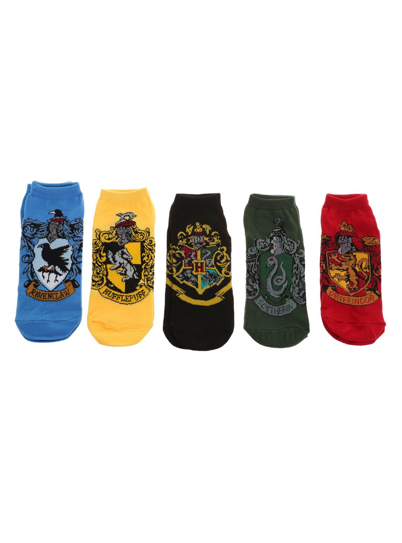 Harry Potter House Crest No-Show Socks 5 Pair, , hi-res