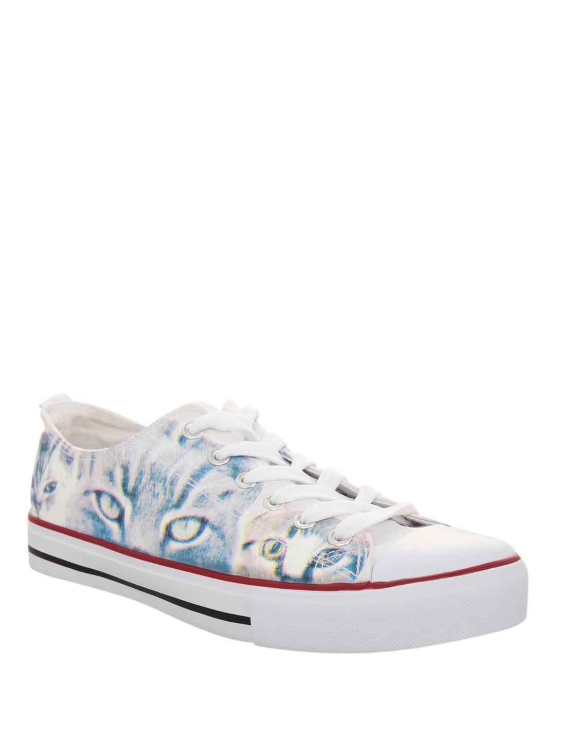 Cats Lace-Up Sneakers, WHITE, hi-res