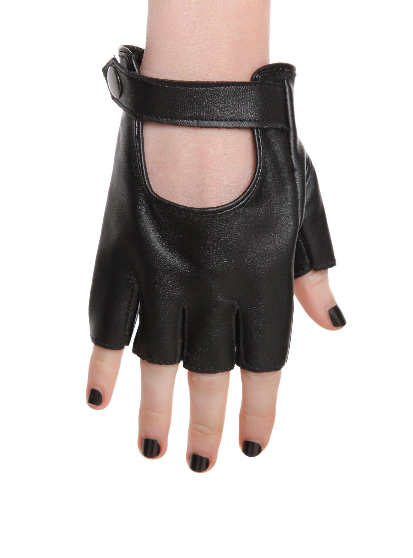 Black Moto Gloves, , hi-res
