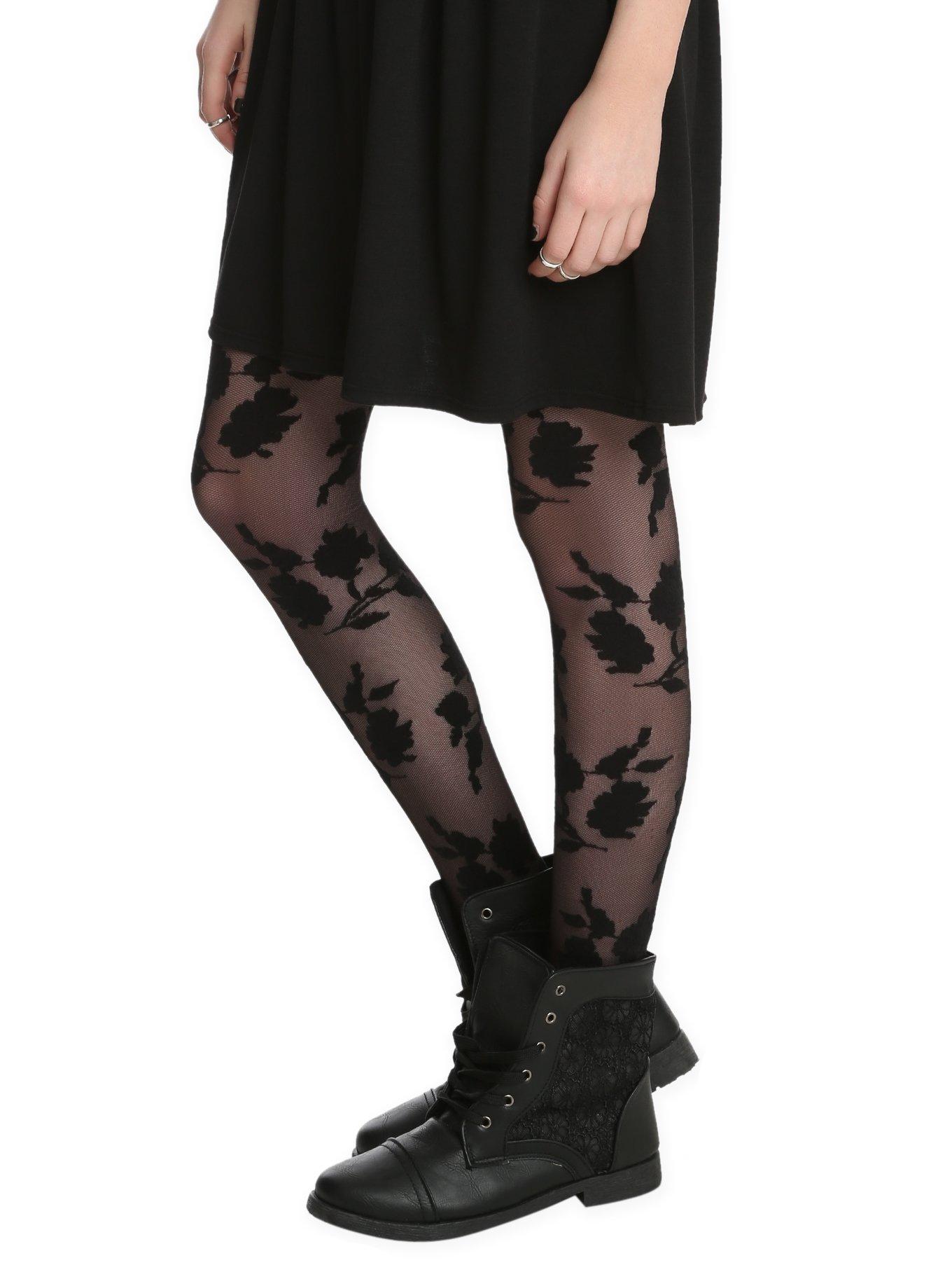 Hot Topic Black Opaque Tights