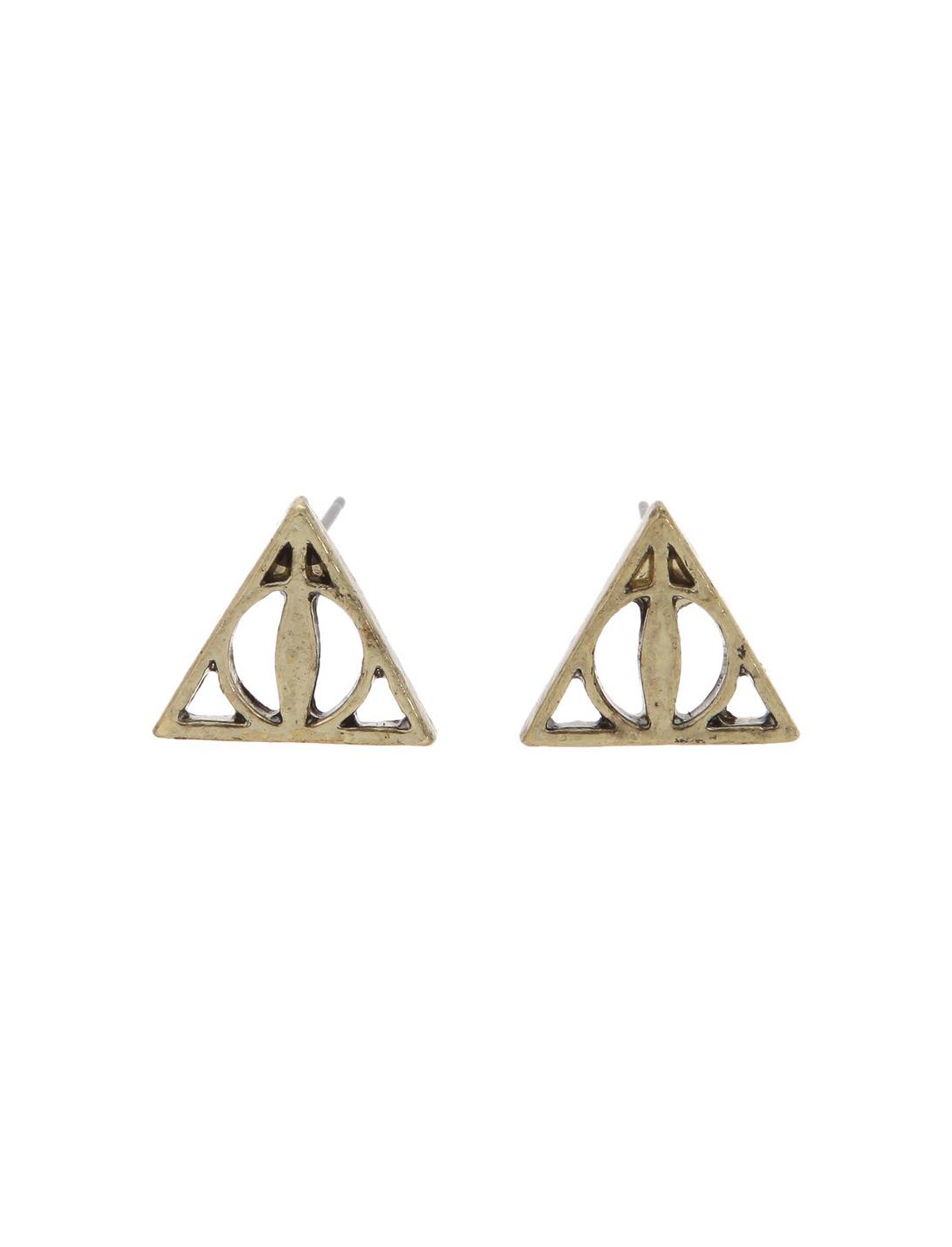 Harry Potter Deathly Hallows Earrings, , hi-res