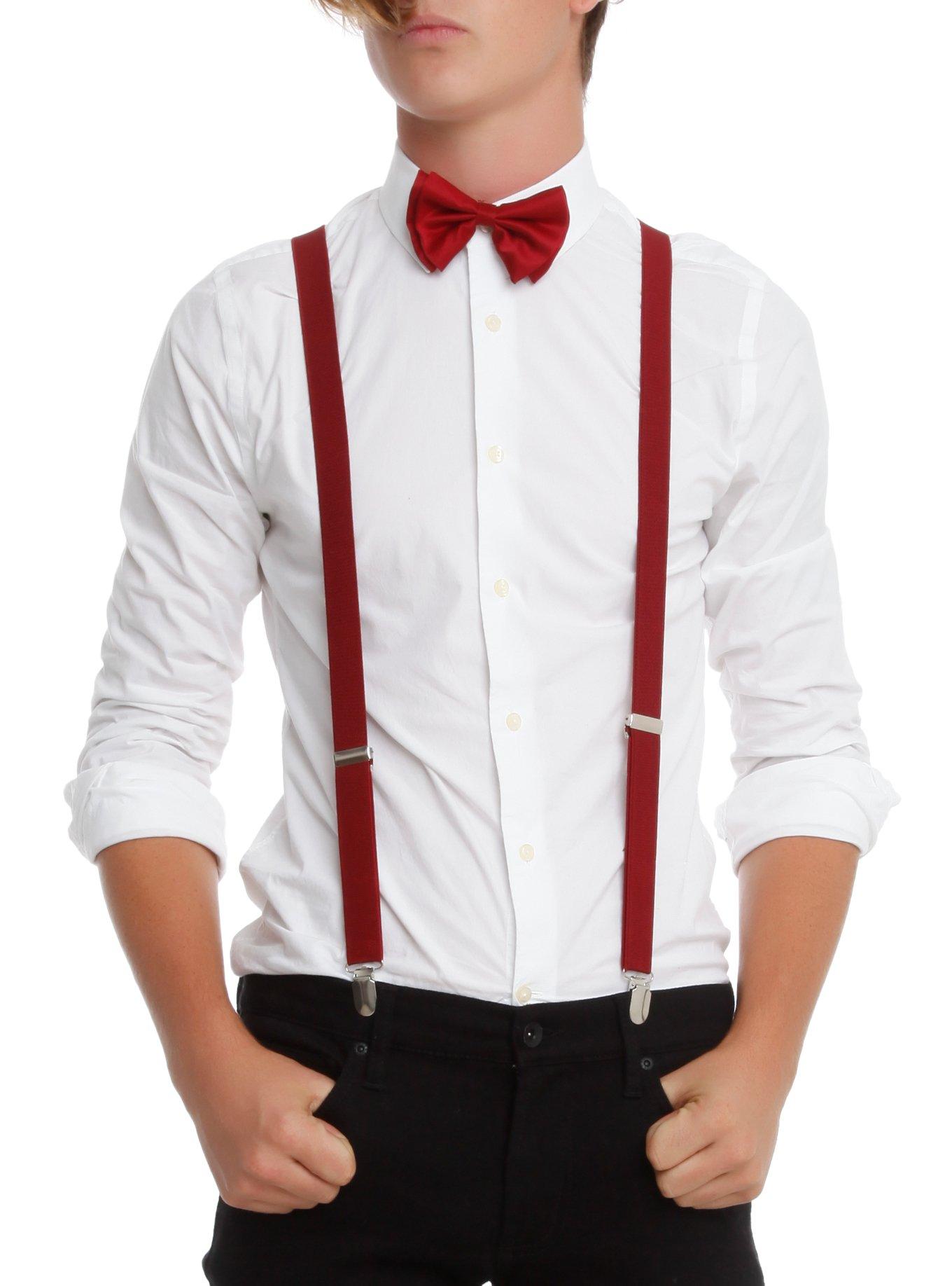 Burgundy Suspenders, , hi-res