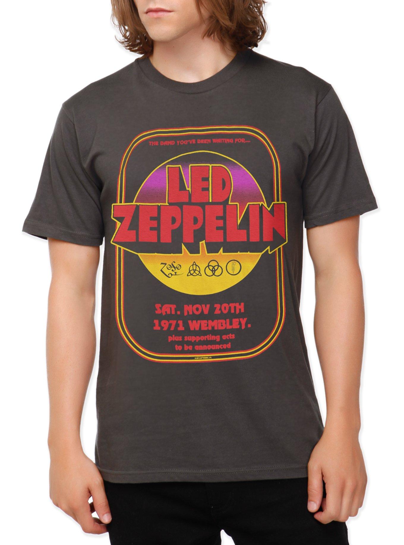Led Zeppelin Wembley 1971 T-Shirt, BLACK, hi-res