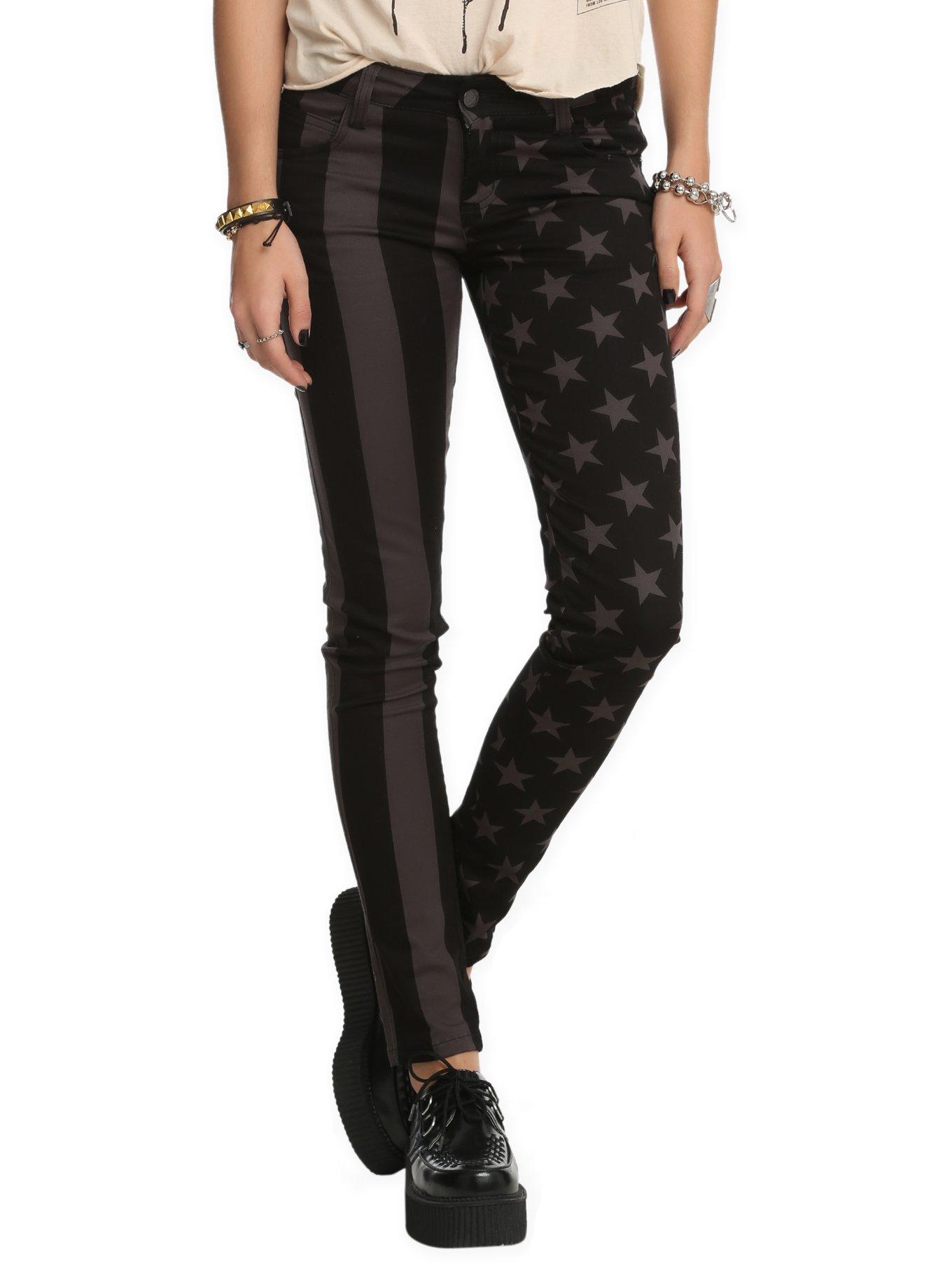 Royal Bones Stars & Stripes Split Leg Skinny Jeans, , hi-res