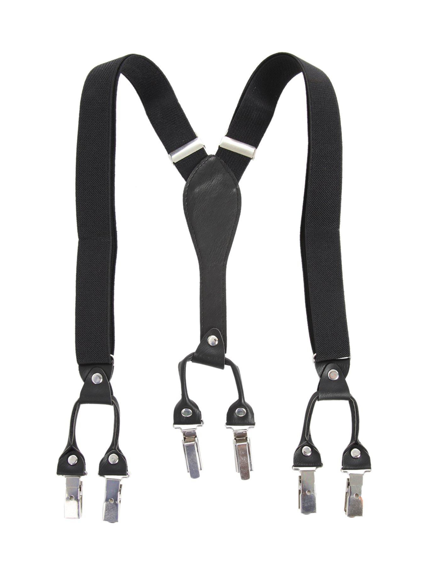 Black Steampunk Suspenders, , hi-res