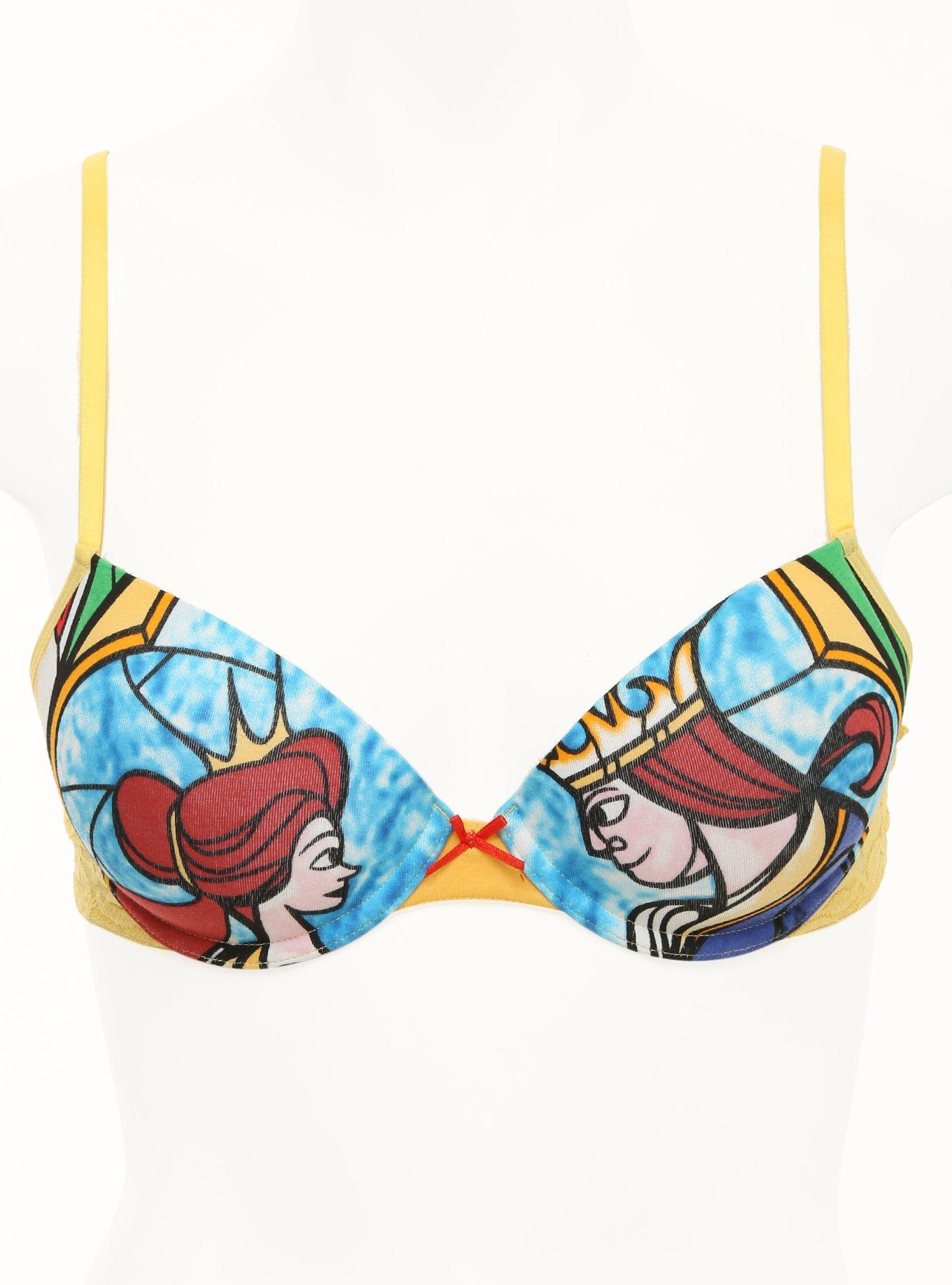 Disney Beauty And The Beast Stained Glass Bra, BLACK, hi-res