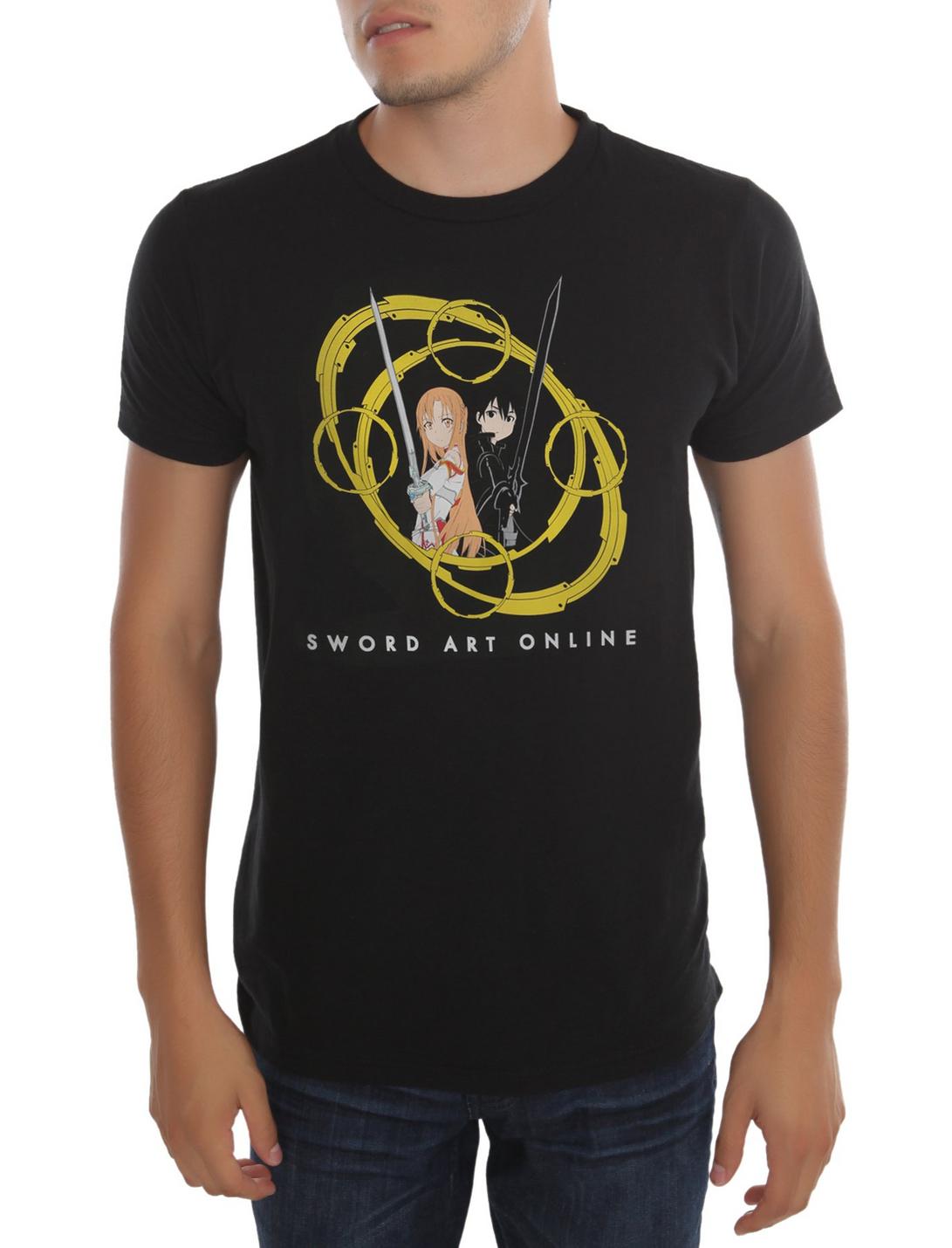 Sword Art Online Kirito & Asuna T-Shirt, BLACK, hi-res