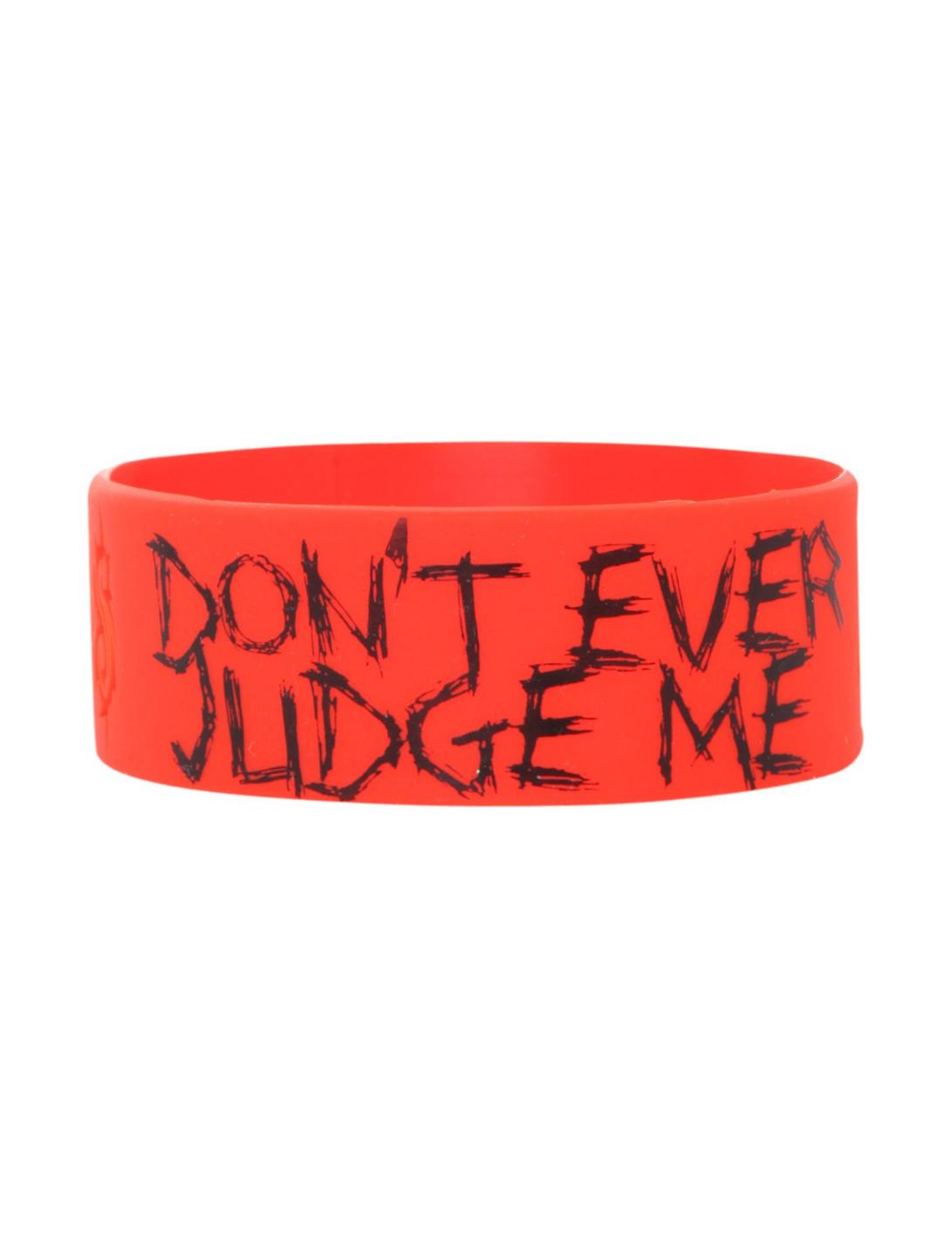 Slipknot Don't Judge Me Rubber Bracelet, , hi-res