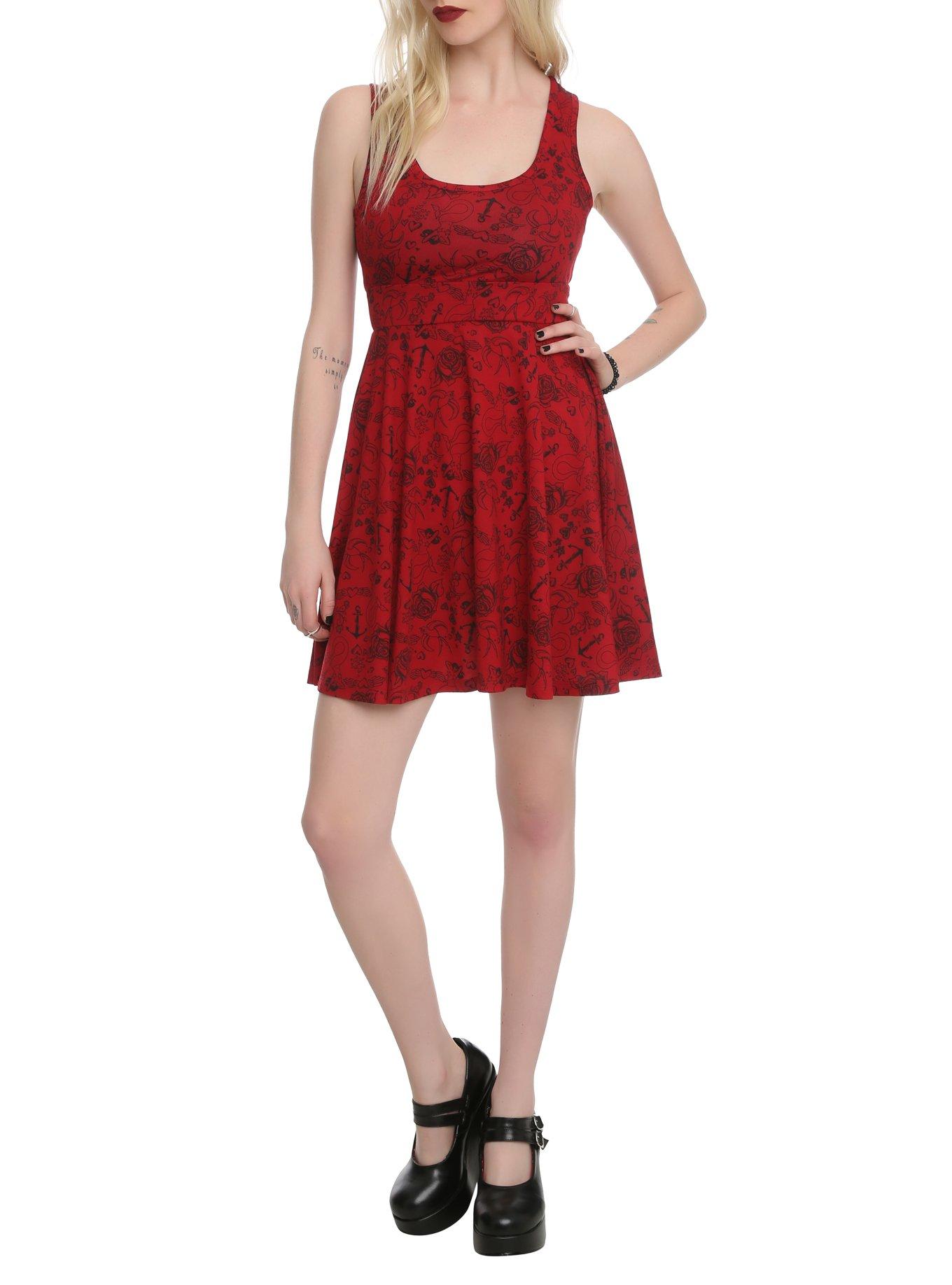 Ruby Pin-Up Dress, , hi-res