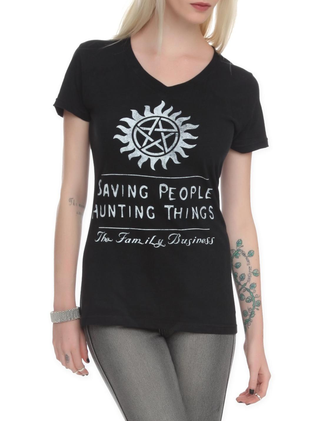 Supernatural Family Business Girls T-Shirt, BLACK, hi-res