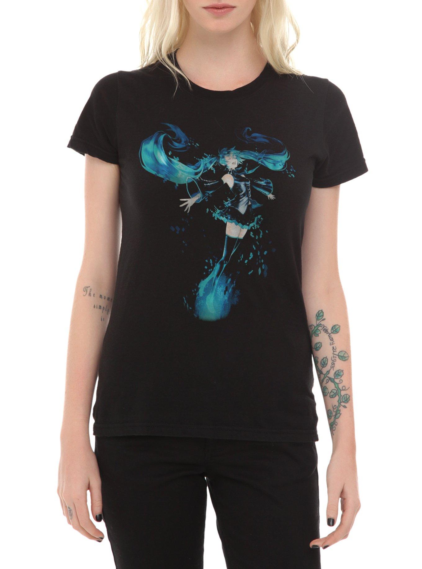 Hatsune Miku Floating Dancer Girls T-Shirt, BLACK, hi-res