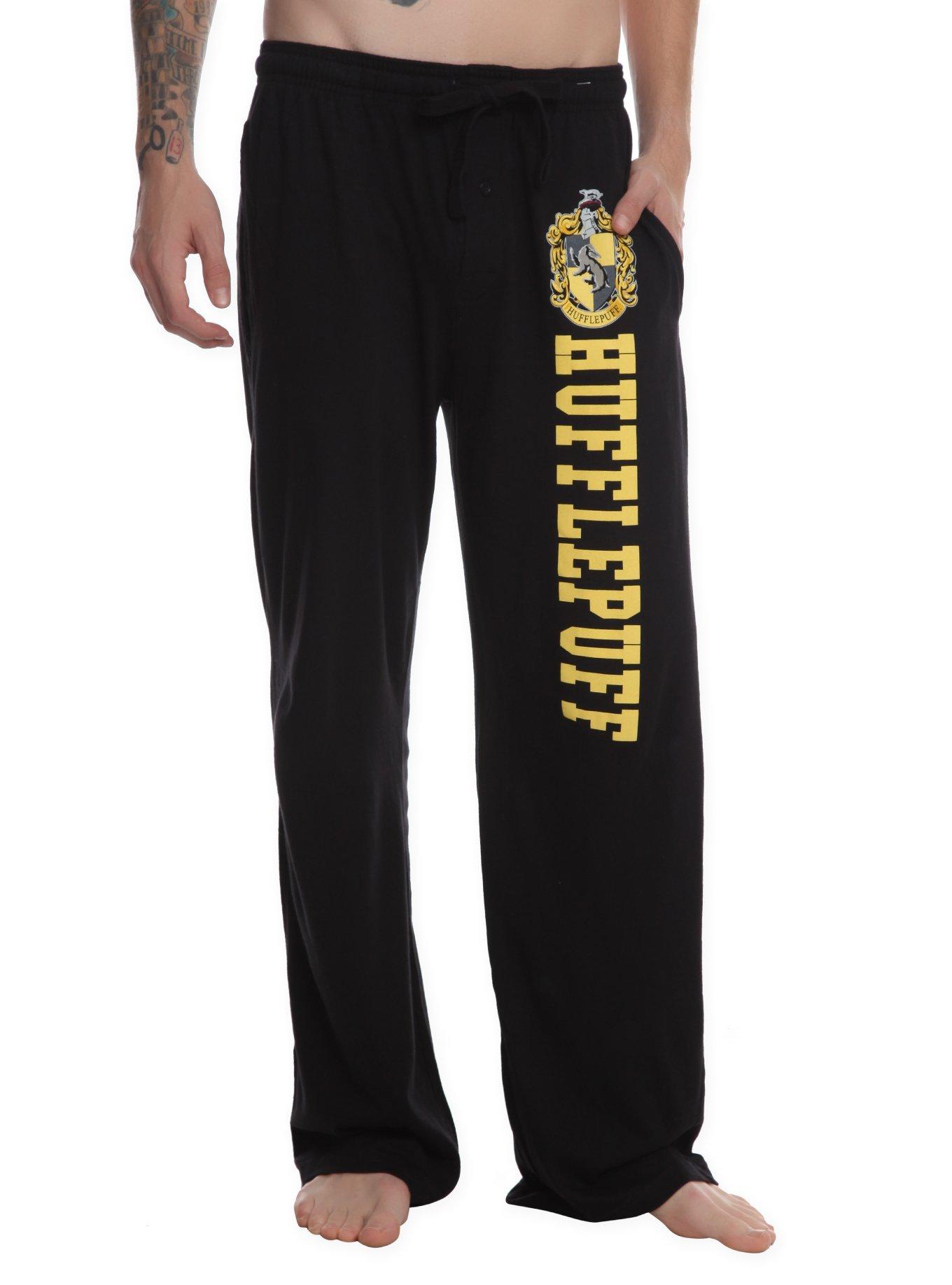 Harry Potter Hufflepuff Guys Pajama Pants, BLACK, hi-res