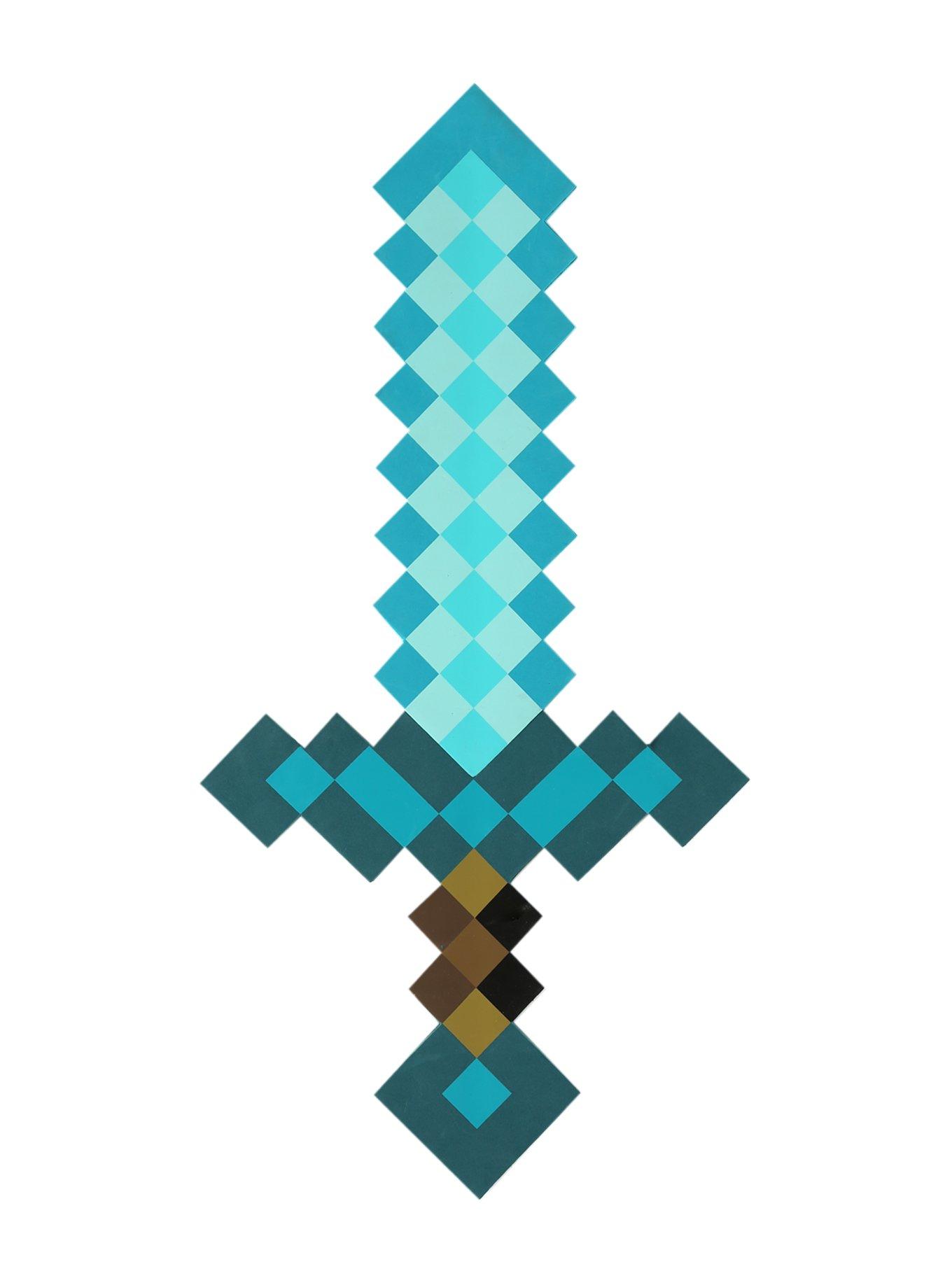Minecraft Foam Diamond Sword, , hi-res