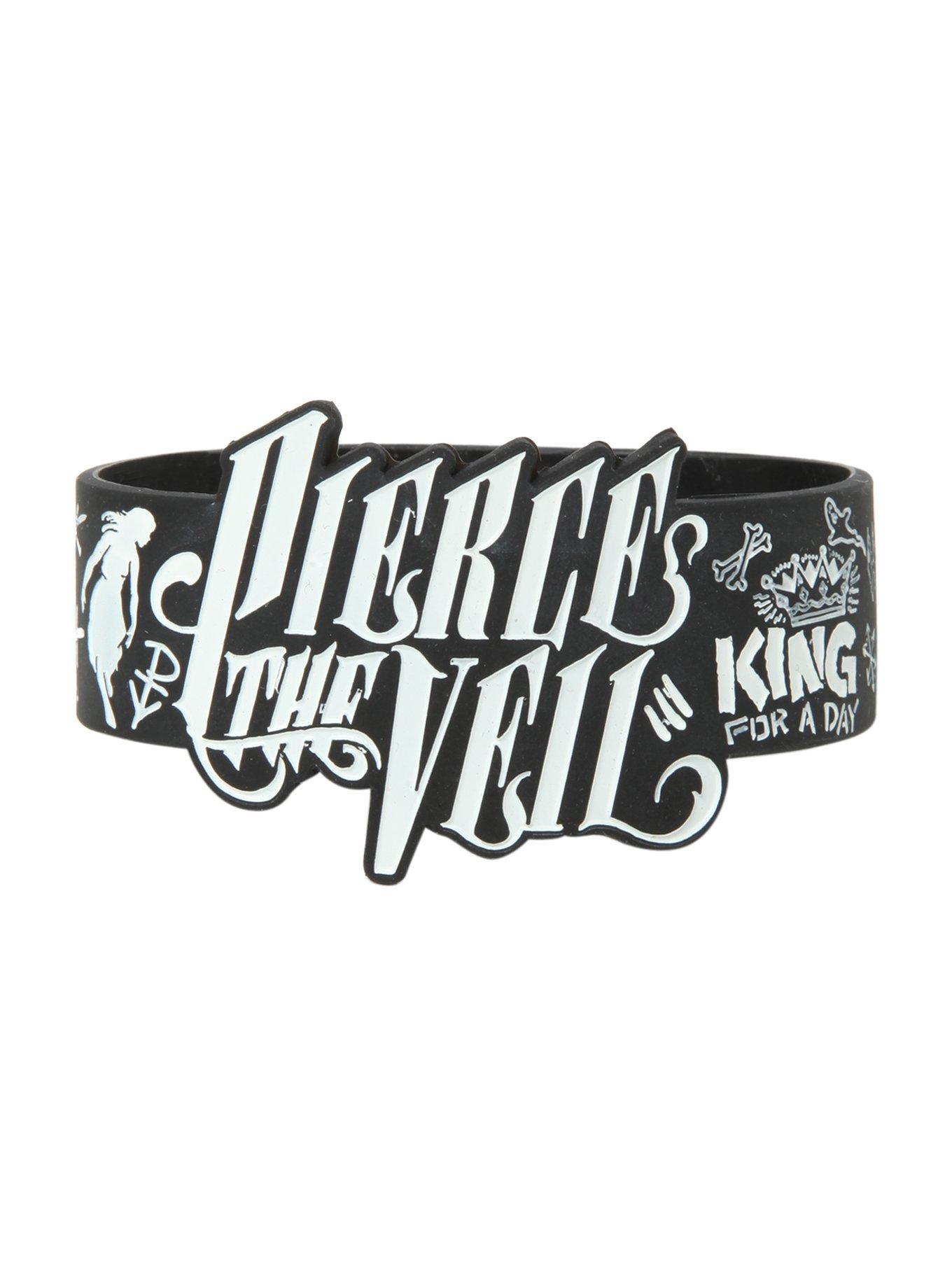 Pierce The Veil Die-Cut Drawings Rubber Bracelet, , hi-res