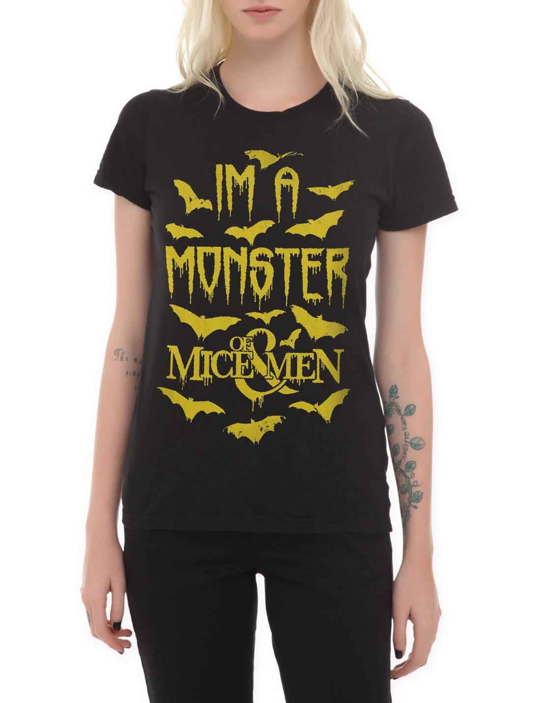 Of Mice & Men Monster Girls T-Shirt, BLACK, hi-res