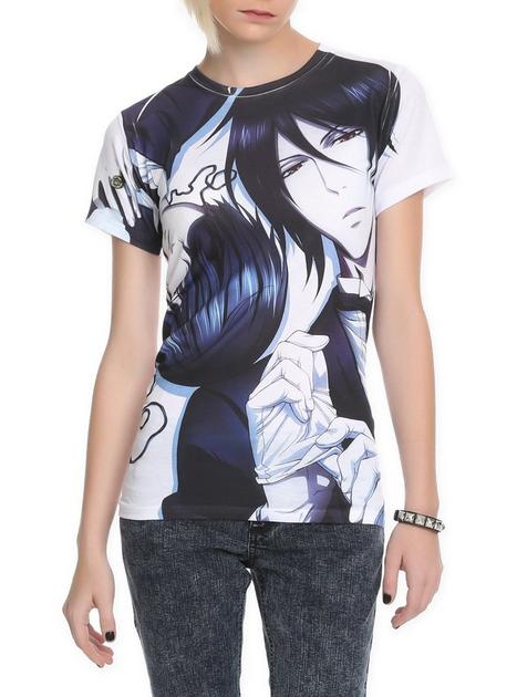black butler dress hot topic II Sebastian And Ciel Sublimation Girls T-Shirt 3XL Color:Rose Red de la renta City Chic | Women's