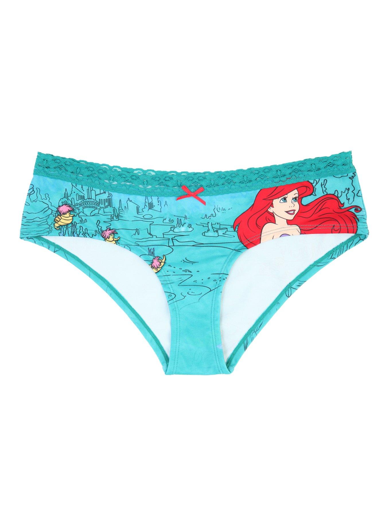 Disney The Little Mermaid Ariel & Ursula Hot Pants, BLACK, hi-res