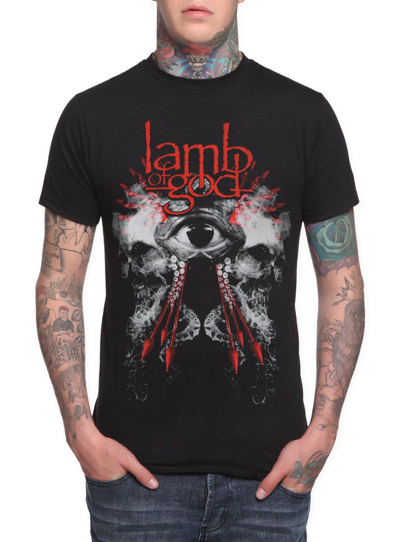 Lamb Of God Octo Eye T-Shirt, BLACK, hi-res