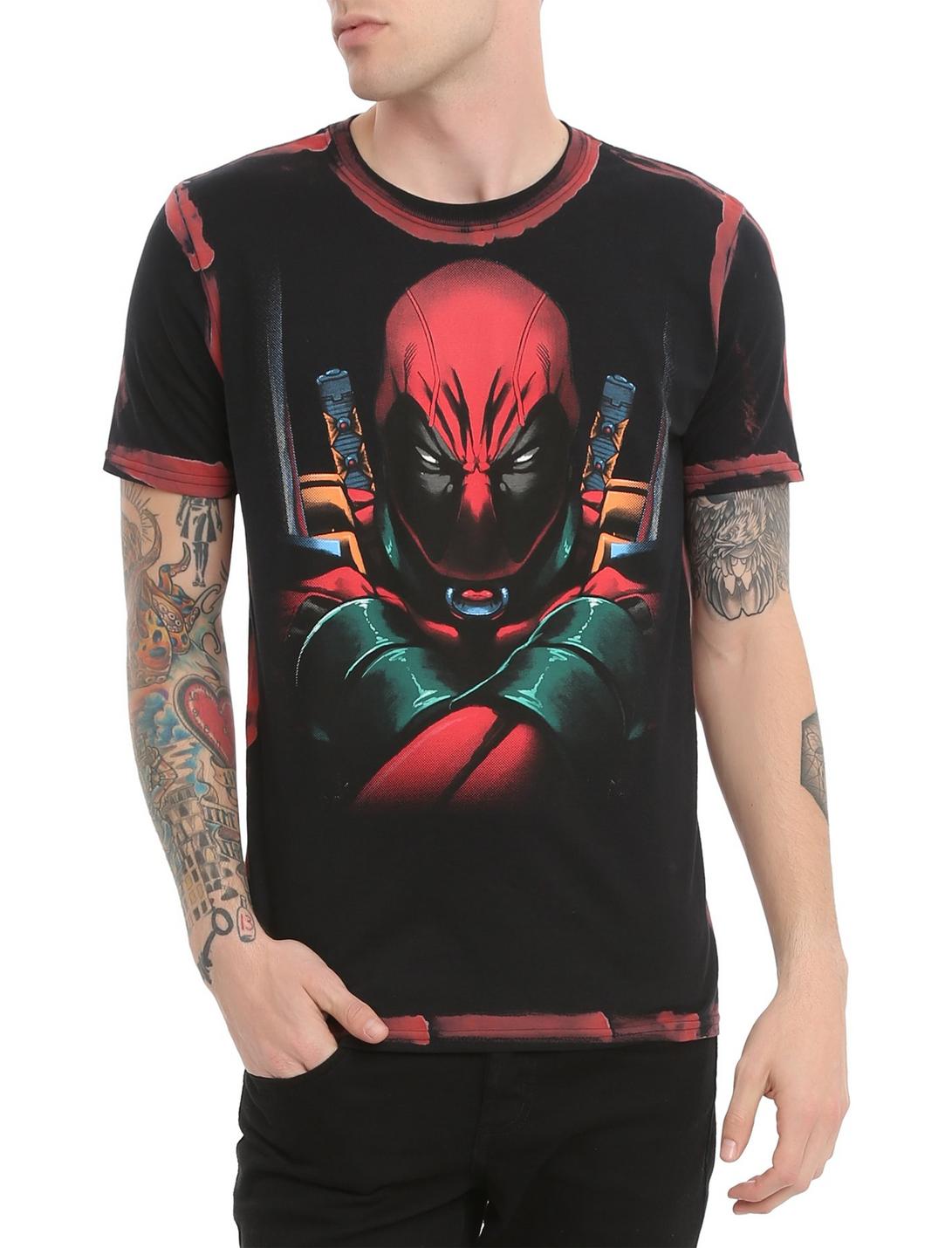 Marvel Deadpool Oversized T-Shirt, BLACK, hi-res