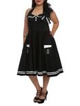 Hell Bunny Motley Sailor Dress 2XL-4XL, BLACK, hi-res