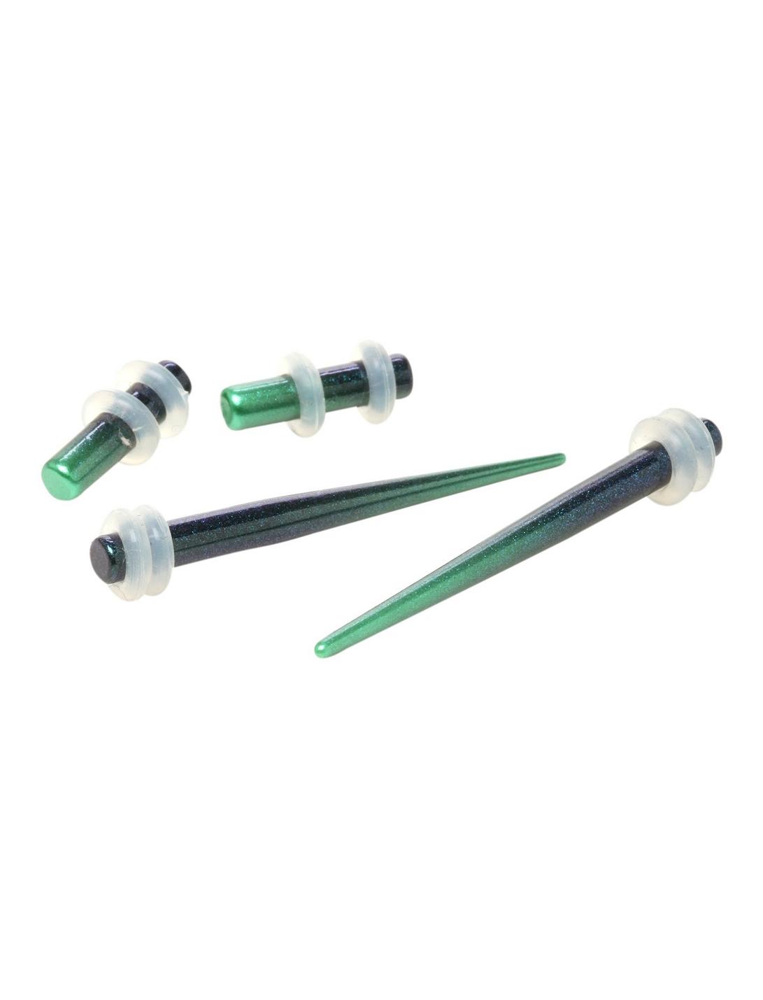 Green Black Ombre Micro Taper And Plug 4 Pack, KELLY GREEN, hi-res