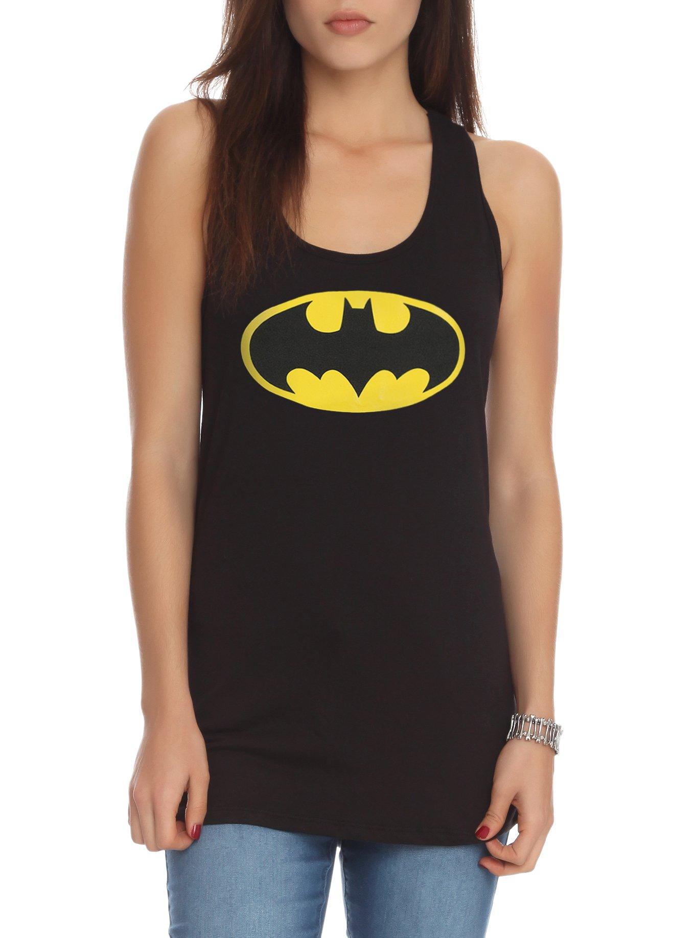 DC Comics Batman Logo Girls Tank Top, BLACK, hi-res