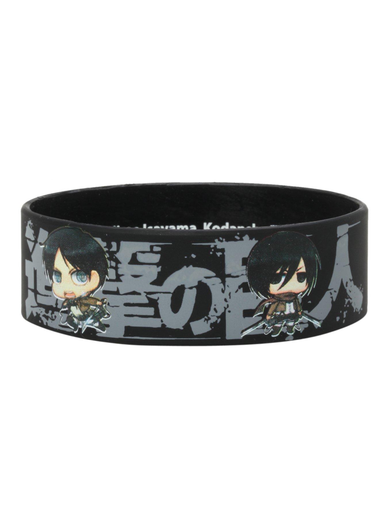 Attack On Titan Chibi Rubber Bracelet, , hi-res
