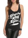 Sleeping With Sirens Feather Logo Girls Tank Top, BLACK, hi-res