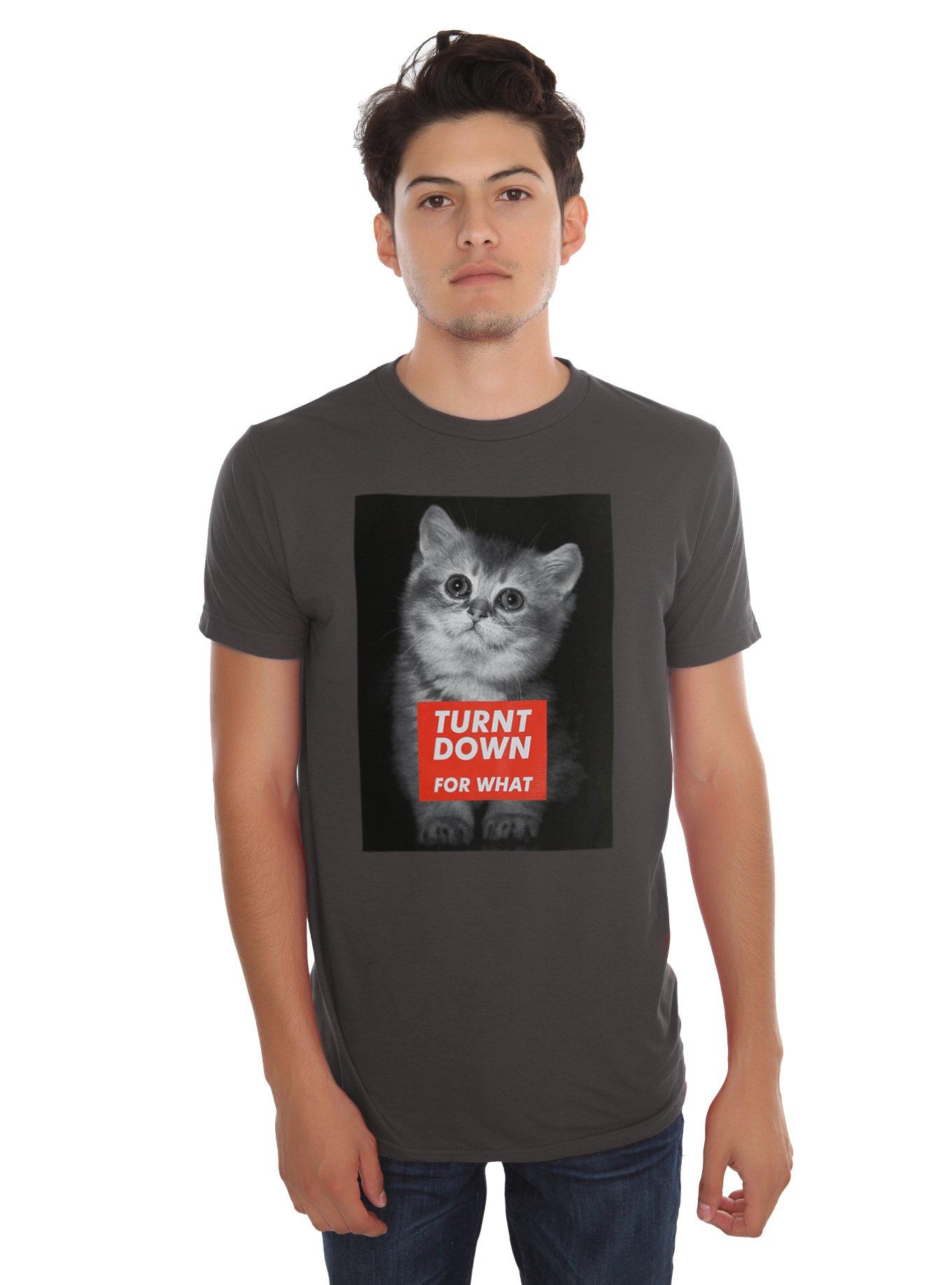 Turnt Down For What Kitten T-Shirt, BLACK, hi-res