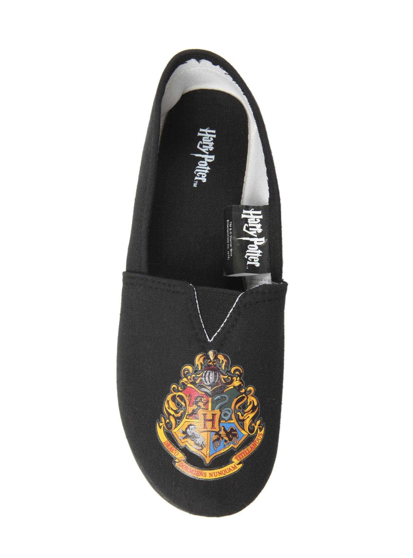Harry Potter Hogwarts Crest Slip-On Shoes, BLACK, hi-res
