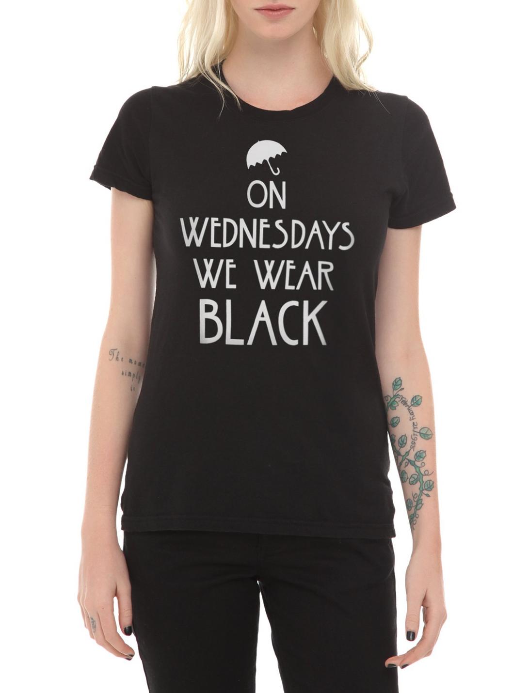 American Horror Story: Coven On Wednesdays We Wear Black Girls T-Shirt, BLACK, hi-res